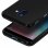 Avizar Funda Protectora de Silicona Flexible Antihuellas Negra para Samsung Galaxy J6