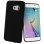 Avizar Funda Protectora de Silicona Flexible Antihuellas Negra para Samsung Galaxy S6 Edge