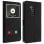 Avizar Funda Protectora Negra Tipo Libro de Silicona con Doble Ventana para Alcatel A7 XL