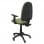 Piqueras y Crespo Ayna Bali Chaise de Bureau Accoudoirs réglables Roues Parquet Vert Moutarde