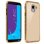 Avizar Funda Protectora de Silicona Efecto Lentejuelas Brillantes Doradas para Samsung Galaxy J6