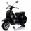 Ataa Cars Moto Eléctrica Vespa Clásica con Licencia Piaggio 12V Negra
