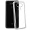 Avizar Funda Protectora de Silicona Transparente Transparente Bordes Plateados para LG G6