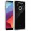 Avizar Funda Protectora de Silicona Transparente Transparente Bordes Plateados para LG G6
