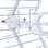 Antenne extérieure UHF triple amplifiée Metronic blanche