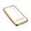 Avizar Funda Protectora de Silicona Transparente con Bordes Dorados para Samsung Galaxy J3