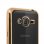 Avizar Funda Protectora de Silicona Transparente con Bordes Dorados para Samsung Galaxy J3