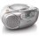 Radio CD Philips AZ127/12 2W RMS Audio Ingang Cassette FM Draagbaar Grijs