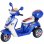 HomCom Coche Triciclo Moto Eléctrica Correpasillos 6V Blanca/Azul