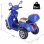 HomCom Coche Triciclo Moto Eléctrica Correpasillos 6V Blanca/Azul