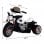HomCom Police Tricycle Moto Eléctrica 6V Negra/Blanca