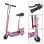 HomCom Scooter Patinete Eléctrico Plegable con Manillar Rosa