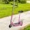 HomCom Scooter Patinete Eléctrico Plegable con Manillar Rosa