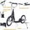 HomCom Scooter 2 Ruedas Patinete con Caballete Negro