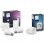 Philips Hue White and Color Ambiance Pack 2 Bombillas LED E27 9W Blanca + Puente + Mando + Enchufe