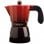 Oroley EcoFund Cafetera Italiana Inducción 6 Tazas Acero Inoxidable Roja