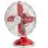 HKoenig JOE50 Ventilador Retro Rojo