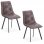 Adec Diamond Silla de Comedor Tejido Marrón Pack 2 Unidades