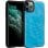 Étui en cuir brodé bleu clair cool pour iPhone 11 Pro Max