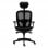 Euromof Boston Silla de Oficina Ergonómica con Cabecero Negra