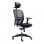 Euromof Boston Silla de Oficina Ergonómica con Cabecero Negra