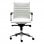 Fauteuil de bureau Euromof London avec dossier bas blanc