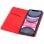 Cool Funda Flip Cover Liso Rojo para iPhone 11