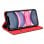 Cool Funda Flip Cover Liso Rojo para iPhone 11