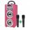 Dynasonic Karaoke 025 Altavoz Bluetooth con Karaoke y 2 Micrófonos Rosa