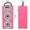 Dynasonic Karaoke 025 Altavoz Bluetooth con Karaoke y 2 Micrófonos Rosa