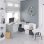 Habitdesign Adapta XL Mesa de Escritorio Blanco/Gris