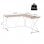 Vinsetto Mesa Esquinera de Oficina 142x142x76cm Roble/Blanco