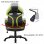 HomCom Silla Gaming Negro/Verde