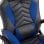HomCom Cadeira Gaming com Aquecimento e Massagem Azul/Preta