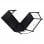 HomCom Escritorio en Forma de L con Marco de Acero 150x150x76 cm Negro