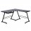 HomCom Mesa Modulable de Oficina 130x130x74cm Negra