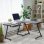 HomCom Mesa Modulable de Oficina 130x130x74cm Negra