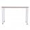 Homcom Mesa de Ordenador Pies Ajustables 120x60x76cm Max 100kg Marco Metal Roble