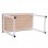 Homcom Mesa de Ordenador Pies Ajustables 120x60x76cm Max 100kg Marco Metal Roble