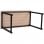 Homcom Escritorio de Ordenador 120x60x76cm Pies Ajustables 100kg Roble y Negro
