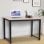 Homcom Escritorio de Ordenador 120x60x76cm Pies Ajustables 100kg Roble y Negro