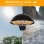 Outsunny Radiador Infrarrojos de Techo Negro 1500W