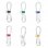 Bluelounge Cable Ties Organizador de Cables S/M Pack 6 Unidades