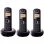 Panasonic KX-TGB213 Trío Telefone Fixo Sem Fios Preto