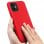 Avizar Capa de Silicone Semirrígida Mate Suave Vermelha para iPhone 11