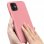 Avizar Funda de Silicona Semirrígida Mate Suave Rosa para iPhone 11