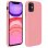 Avizar Funda de Silicona Semirrígida Mate Suave Rosa para iPhone 11