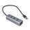 Hub USB i-Tec 3.0 4 Ports Grau Überspannungsschutz Plug & Play