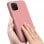 Avizar Funda de Silicona Semirrígida Mate Suave Rosa para iPhone 11 Pro