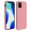 Avizar Funda de Silicona Semirrígida Mate Suave Rosa para iPhone 11 Pro